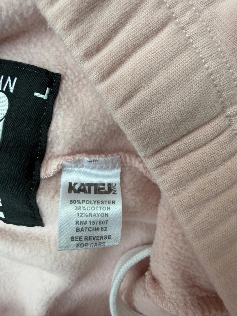 Katie J NYC Pink Sweatpants Size L Cozy Joggers Lounge Athleisure - Picture 3 of 9
